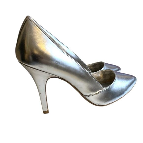 Christian Siriano Size 8.5W High Heels Pumps Shoes Metallic Silver Color - Picture 6 of 14
